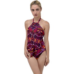 Abstract #8   I   Carmine 6000 Go With The Flow One Piece Swimsuit