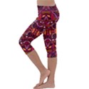 Abstract #8   I   Carmine 6000 Kids  Lightweight Velour Capri Leggings  View2