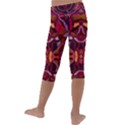 Abstract #8   I   Carmine 6000 Kids  Lightweight Velour Capri Leggings  View4