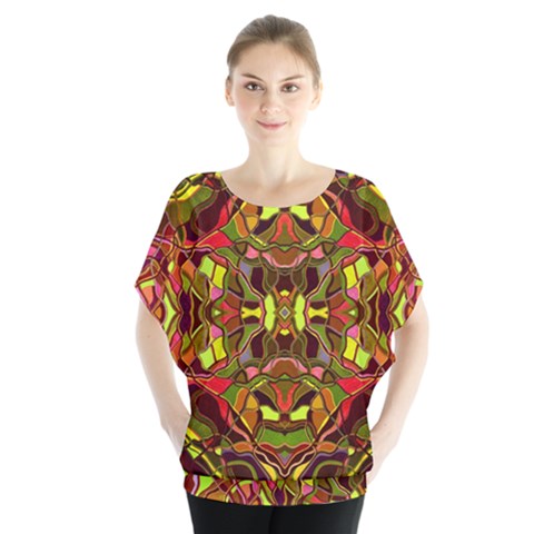 Abstract #8   I   Autumn 6000 Batwing Chiffon Blouse by KesaliSkyeArt