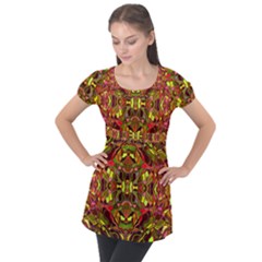 Abstract #8   I   Autumn 6000 Puff Sleeve Tunic Top by KesaliSkyeArt