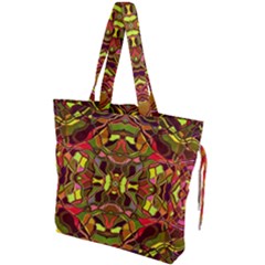 Abstract #8   I   Autumn 6000 Drawstring Tote Bag by KesaliSkyeArt