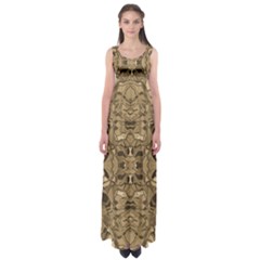 Abstract #8   Ii   Antiqued 6000 Empire Waist Maxi Dress by KesaliSkyeArt