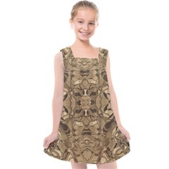 Abstract #8   Ii   Antiqued 6000 Kids  Cross Back Dress by KesaliSkyeArt