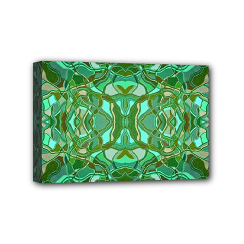 Abstract #8   Aqua Jungle 6000 Mini Canvas 6  X 4  (stretched) by KesaliSkyeArt