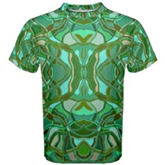 Abstract #8   Aqua Jungle 6000 Men s Cotton Tee by KesaliSkyeArt