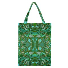 Abstract #8   Aqua Jungle 6000 Classic Tote Bag by KesaliSkyeArt