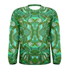 Abstract #8   Aqua Jungle 6000 Men s Long Sleeve Tee by KesaliSkyeArt