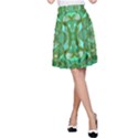 Abstract #8   Aqua Jungle 6000 A-Line Skirt View1