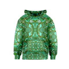 Abstract #8   Aqua Jungle 6000 Kids  Pullover Hoodie by KesaliSkyeArt