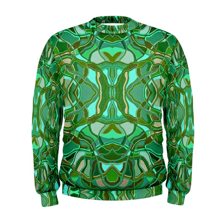 Abstract #8   Aqua Jungle 6000 Men s Sweatshirt