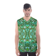 Abstract #8   Aqua Jungle 6000 Men s Basketball Tank Top by KesaliSkyeArt