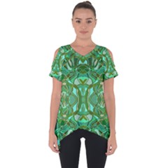 Abstract #8   Aqua Jungle 6000 Cut Out Side Drop Tee by KesaliSkyeArt