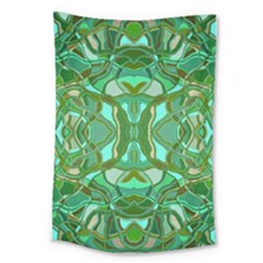 Abstract #8   Aqua Jungle 6000 Large Tapestry