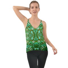 Abstract #8   Aqua Jungle 6000 Chiffon Cami