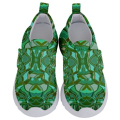 Abstract #8   Aqua Jungle 6000 Kids  Velcro No Lace Shoes by KesaliSkyeArt