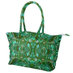 Abstract #8   Aqua Jungle 6000 Canvas Shoulder Bag