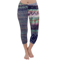 Purple Nordic Capri Winter Leggings 