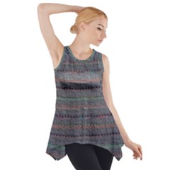 Purple Nordic Side Drop Tank Tunic by DeneWestUK