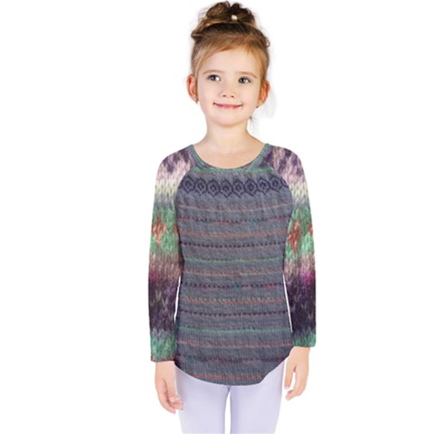 Purple Nordic Kids  Long Sleeve Tee by DeneWestUK