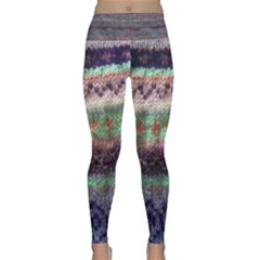 Purple Nordic Lightweight Velour Classic Yoga Leggings by DeneWestUK