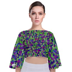 Nocturnal Tie Back Butterfly Sleeve Chiffon Top