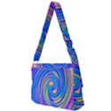 Cool Abstract Pink Blue And Yellow Twirl Liquid Art Full Print Messenger Bag View2