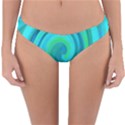 Groovy Cool Abstract Aqua Liquid Art Swirl Painting Reversible Hipster Bikini Bottoms View3