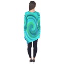 Groovy Cool Abstract Aqua Liquid Art Swirl Painting Long Sleeve Tunic  View2