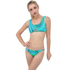 Groovy Cool Abstract Aqua Liquid Art Swirl Painting The Little Details Bikini Set