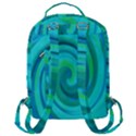 Groovy Cool Abstract Aqua Liquid Art Swirl Painting Flap Pocket Backpack (Large) View3