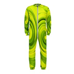 Groovy Abstract Green Liquid Art Swirl Painting Onepiece Jumpsuit (kids)