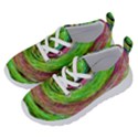 Groovy Abstract Green And Crimson Liquid Swirl Running Shoes View2