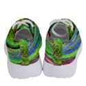 Groovy Abstract Green And Crimson Liquid Swirl Running Shoes View4