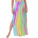 Groovy Abstract Pink And Blue Liquid Swirl Painting Maxi Chiffon Tie-Up Sarong View1