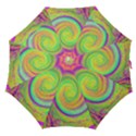 Groovy Abstract Purple And Yellow Liquid Swirl Straight Umbrellas View1