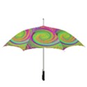 Groovy Abstract Purple And Yellow Liquid Swirl Straight Umbrellas View3