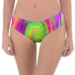 Groovy Abstract Purple And Yellow Liquid Swirl Reversible Classic Bikini Bottoms by myrubiogarden