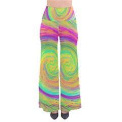 Groovy Abstract Purple And Yellow Liquid Swirl So Vintage Palazzo Pants by myrubiogarden