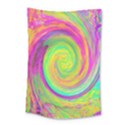 Groovy Abstract Purple And Yellow Liquid Swirl Small Tapestry View1