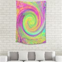 Groovy Abstract Purple And Yellow Liquid Swirl Small Tapestry View2