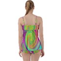 Groovy Abstract Purple And Yellow Liquid Swirl Babydoll Tankini Set View2