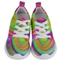 Groovy Abstract Purple And Yellow Liquid Swirl Kids  Lightweight Sports Shoes View1