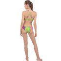 Groovy Abstract Purple And Yellow Liquid Swirl High Neck Bikini Set View2