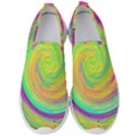 Groovy Abstract Purple And Yellow Liquid Swirl Men s Slip On Sneakers View1