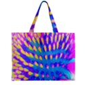 Pink, Blue And Yellow Abstract Coneflower Zipper Mini Tote Bag View1