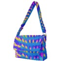 Pink, Blue And Yellow Abstract Coneflower Full Print Messenger Bag View1