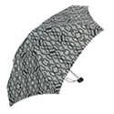 Black And White Intricate Modern Geometric Pattern Mini Folding Umbrellas View2