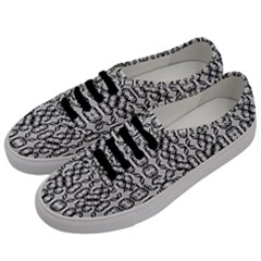 Black And White Intricate Modern Geometric Pattern Men s Classic Low Top Sneakers by dflcprintsclothing