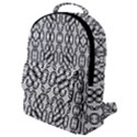 Black And White Intricate Modern Geometric Pattern Flap Pocket Backpack (Small) View1